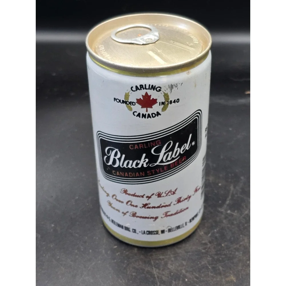 Vintage Carling 1980's Black‎ Label Canadian Style Heileman Brew  Beer Can